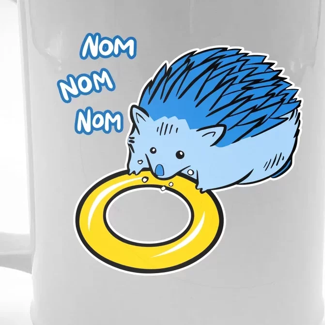 Hungry Blue Hedgehog Front & Back Beer Stein