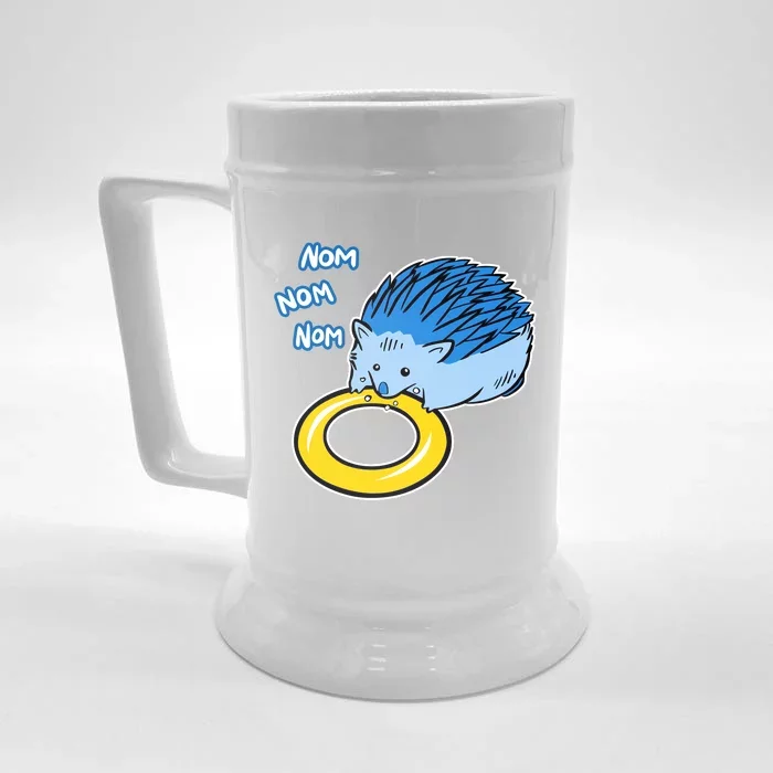 Hungry Blue Hedgehog Front & Back Beer Stein