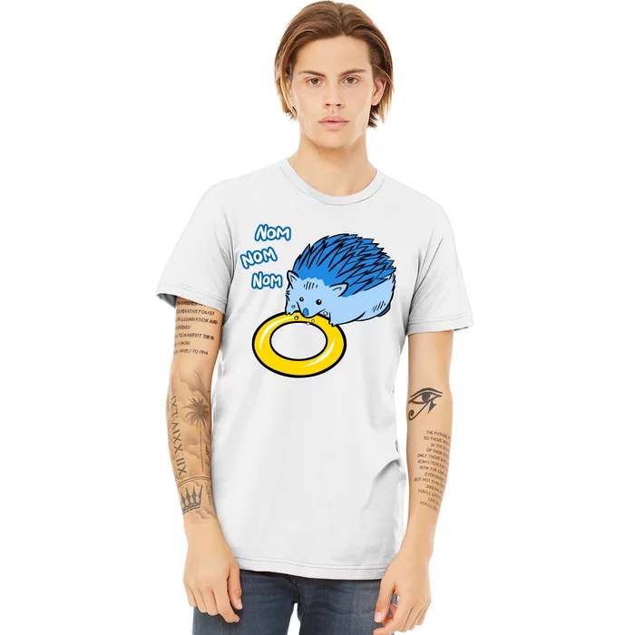 Hungry Blue Hedgehog Premium T-Shirt