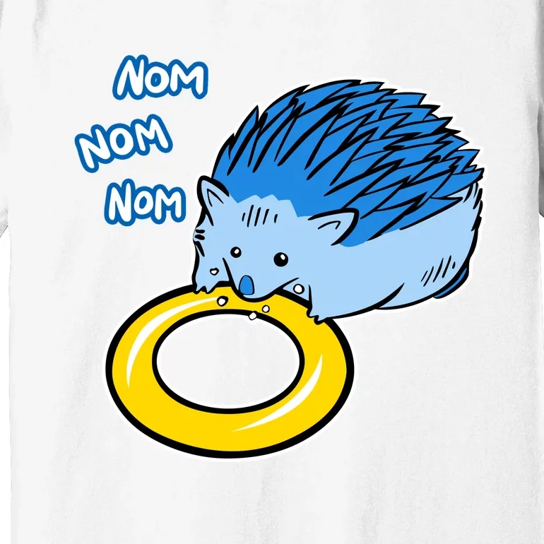 Hungry Blue Hedgehog Premium T-Shirt