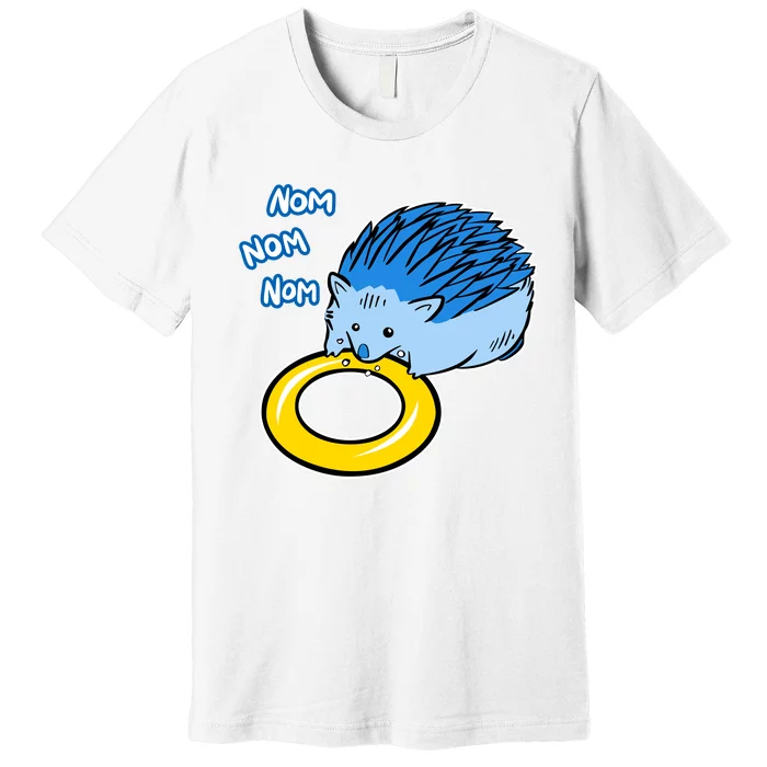 Hungry Blue Hedgehog Premium T-Shirt