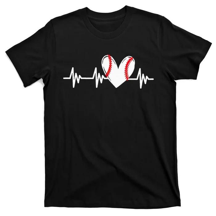 Heart Baseball Heartbeat Love T-Shirt