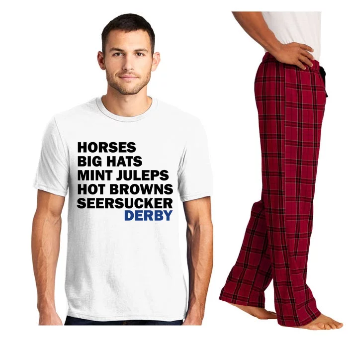 Horses Big Hats Mint Juleps Hot Browns Seersucker Derby Cute Gift Pajama Set