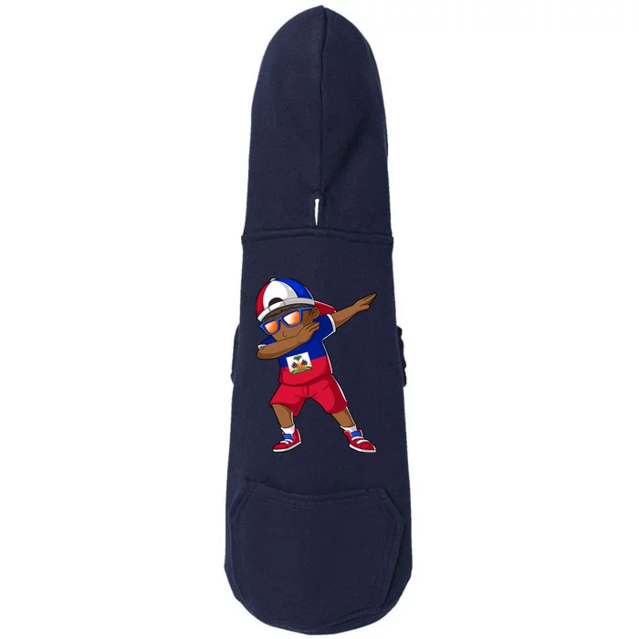 Haitian Boy Haiti Patriotism Roots Heritage Doggie 3-End Fleece Hoodie