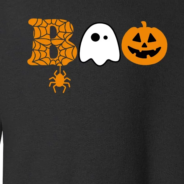 Halloween Boo Halloween Ghost Pumpkin Toddler Sweatshirt