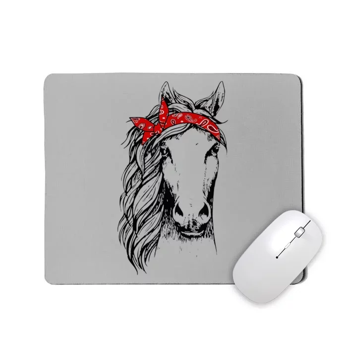 Horse Bandana Horseback Riding Horse Lover Mousepad