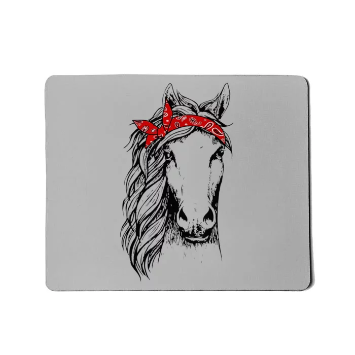 Horse Bandana Horseback Riding Horse Lover Mousepad