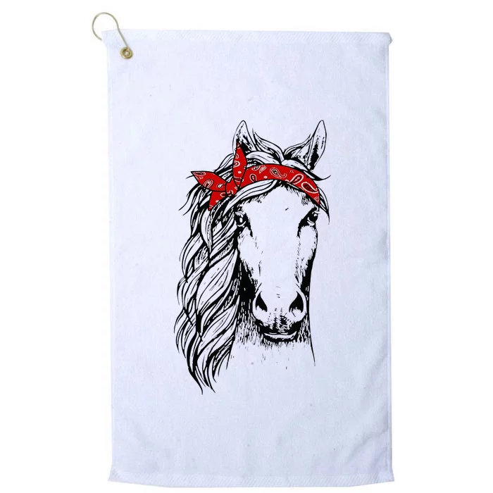 Horse Bandana Horseback Riding Horse Lover Platinum Collection Golf Towel