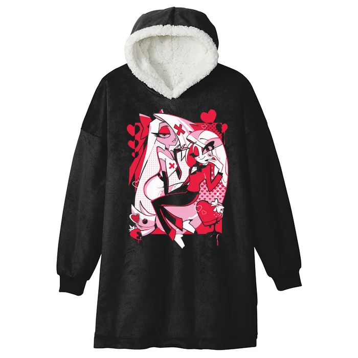 Helluva Boss Hazbin Hotel Hooded Wearable Blanket