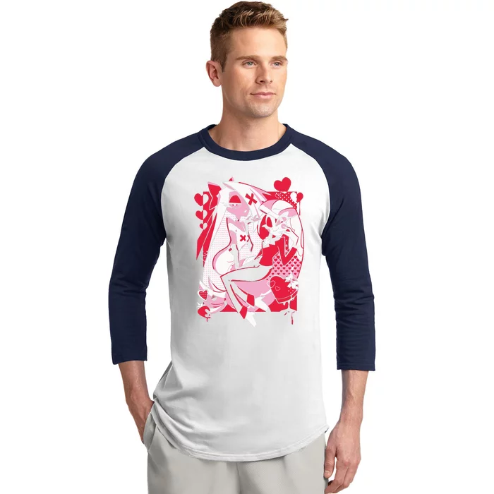 Helluva Boss Hazbin Hotel Baseball Sleeve Shirt