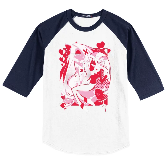 Helluva Boss Hazbin Hotel Baseball Sleeve Shirt