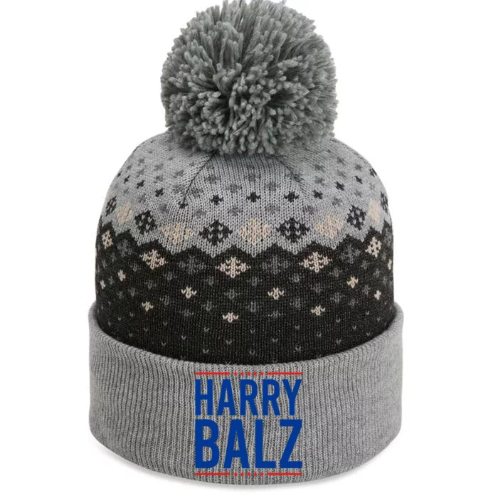 Harry Balz Harris Walz Political Gift The Baniff Cuffed Pom Beanie