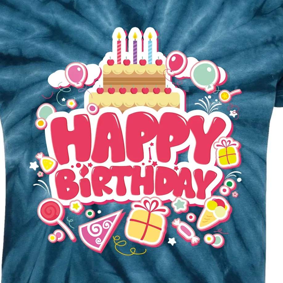 Happy Birthday Kids Tie-Dye T-Shirt