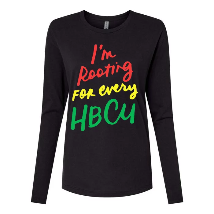 HBCU Black History Month Im Rooting For Every HBCU Womens Cotton Relaxed Long Sleeve T-Shirt