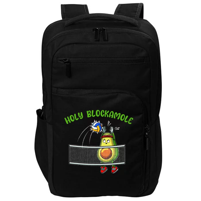 Holy Blockamole I Volleyball Avocado Food Lover Funny Impact Tech Backpack