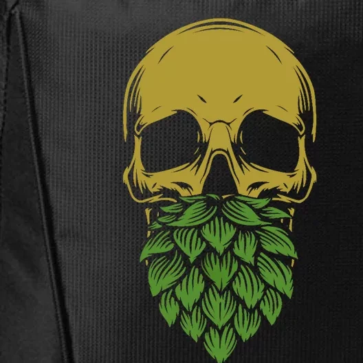 Home Brewing IPA Craft Beer Brewer Skull Hop Beard City Backpack