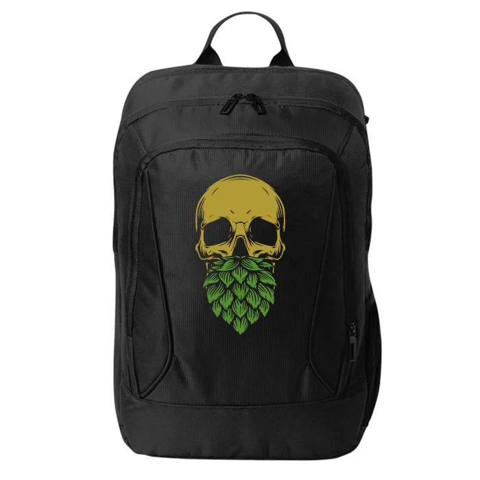 Home Brewing IPA Craft Beer Brewer Skull Hop Beard City Backpack