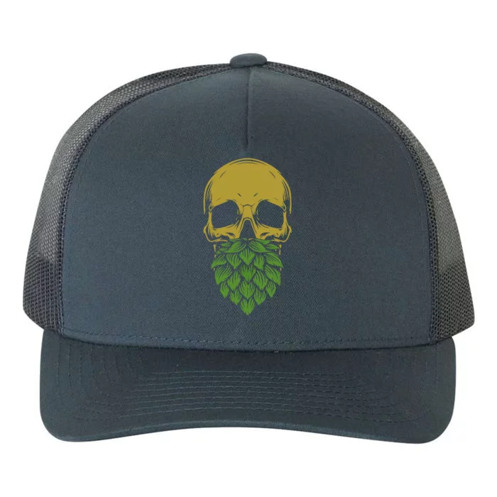 Home Brewing IPA Craft Beer Brewer Skull Hop Beard Yupoong Adult 5-Panel Trucker Hat