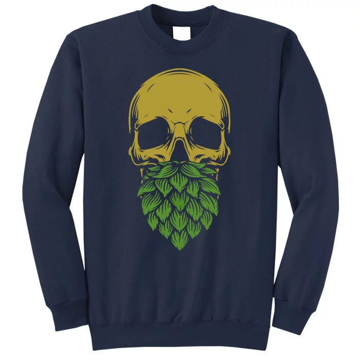 Home Brewing IPA Craft Beer Brewer Skull Hop Beard Sweatshirt