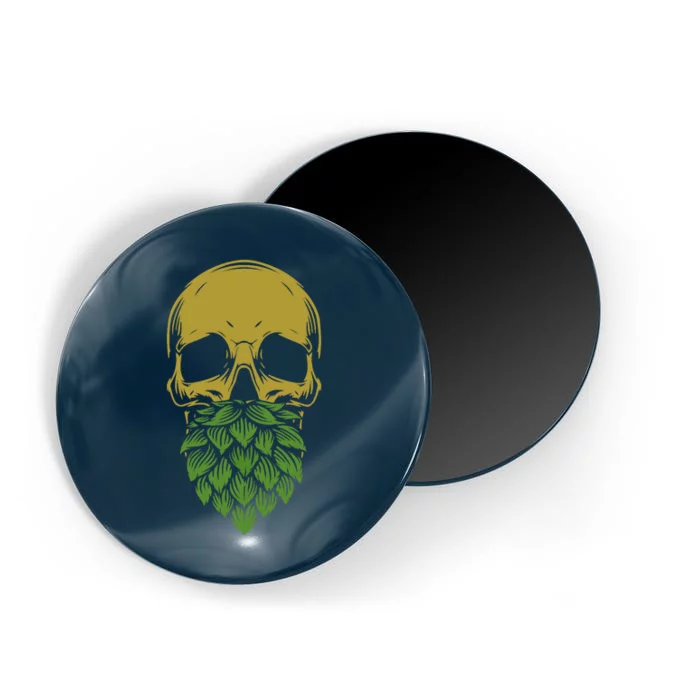 Home Brewing IPA Craft Beer Brewer Skull Hop Beard Magnet