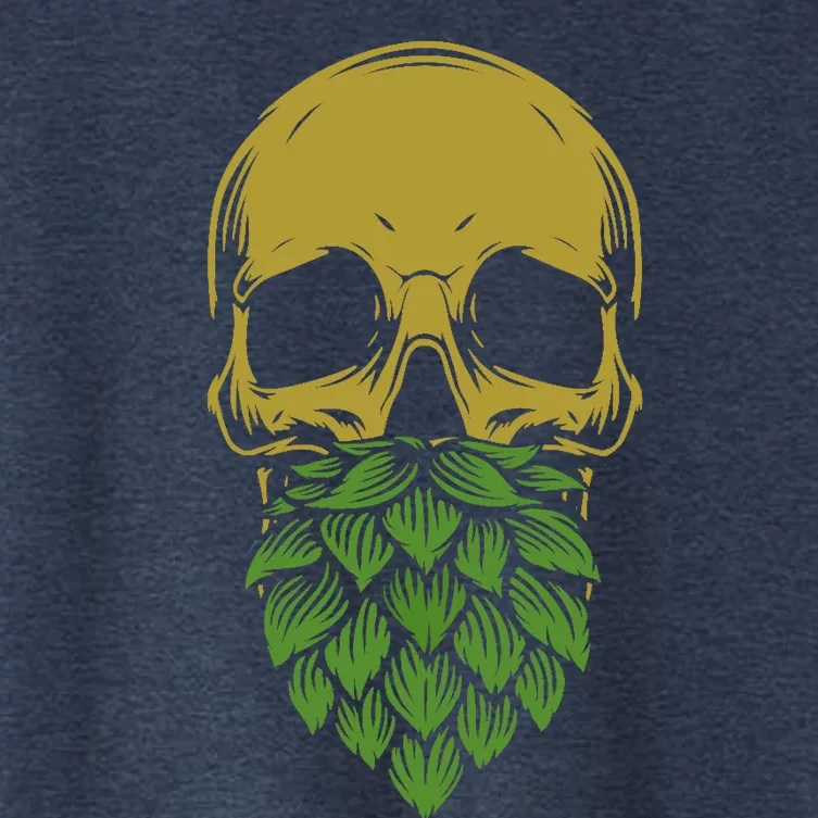 Home Brewing IPA Craft Beer Brewer Skull Hop Beard Women's Crop Top Tee