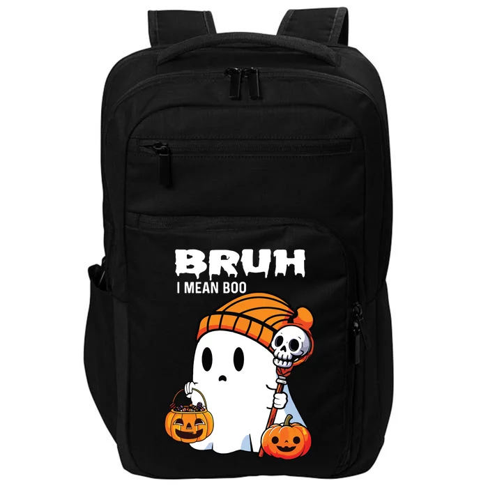 Halloween Bruh I Mean Boo Ghost Funny Impact Tech Backpack