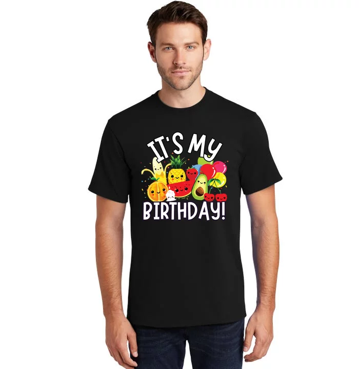 Hey Bear Its My Birthday Birthday Boy Girl Tall T-Shirt