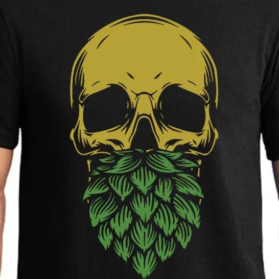 Home Brewing Ipa Craft Beer Brewer Skull Hop Beard Pajama Set