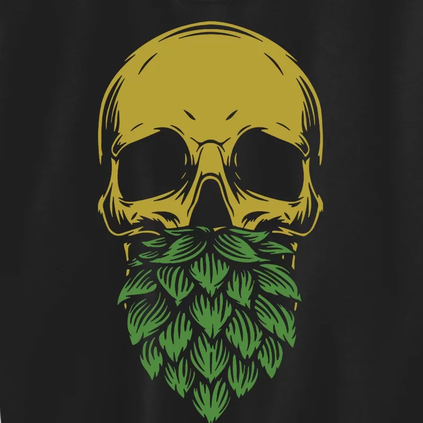 Home Brewing Ipa Craft Beer Brewer Skull Hop Beard Kids Sweatshirt