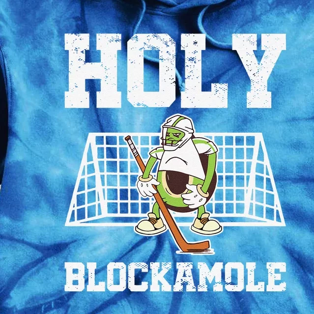 Holy Blockamole Ice Hockey Goalie Hockey Goalkeeper Tie Dye Hoodie