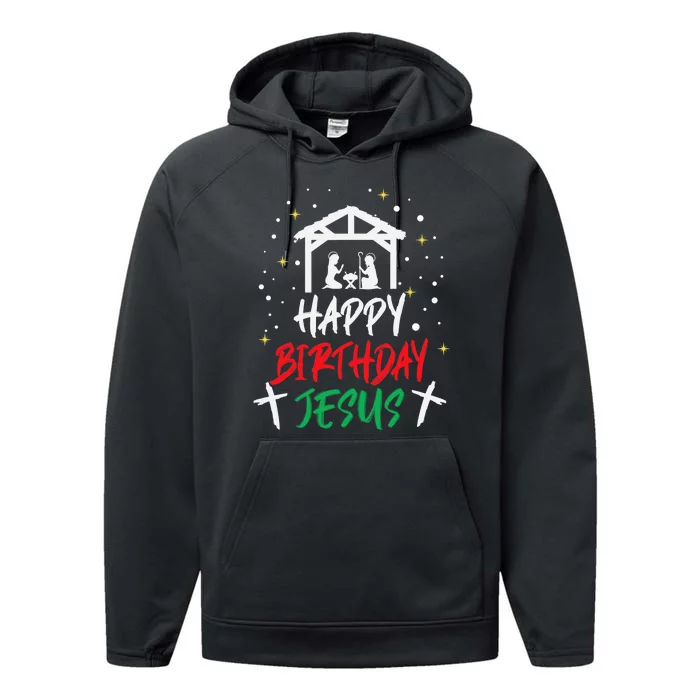 Happy Birthday Jesus Performance Fleece Hoodie