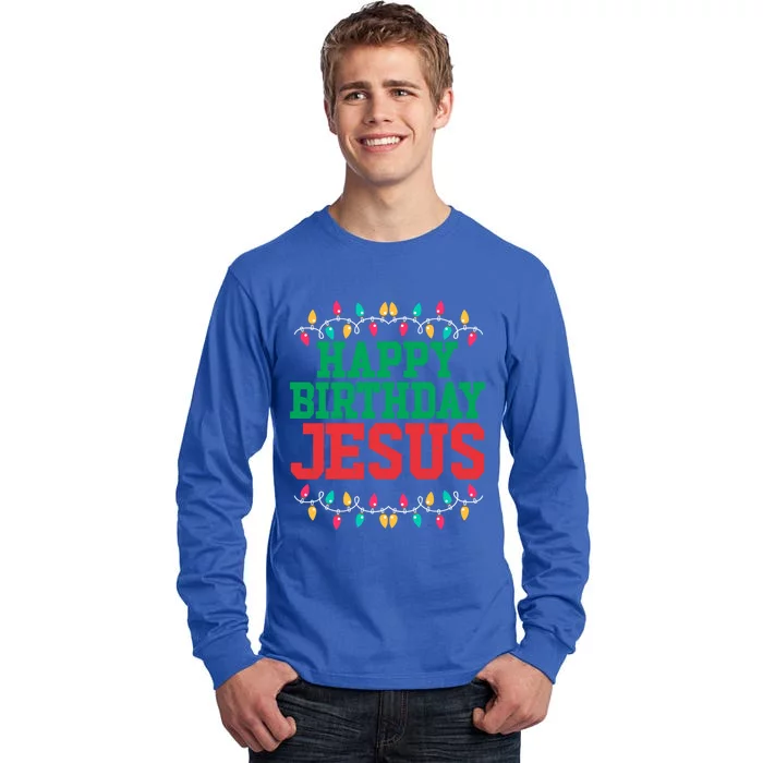 Happy Birthday Jesus Christian Christmas Cute Gift Tall Long Sleeve T-Shirt