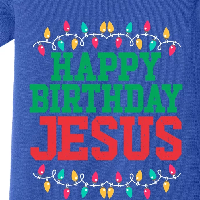 Happy Birthday Jesus Christian Christmas Cute Gift Baby Bodysuit