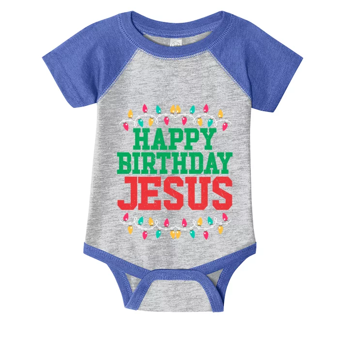 Happy Birthday Jesus Christian Christmas Cute Gift Infant Baby Jersey Bodysuit