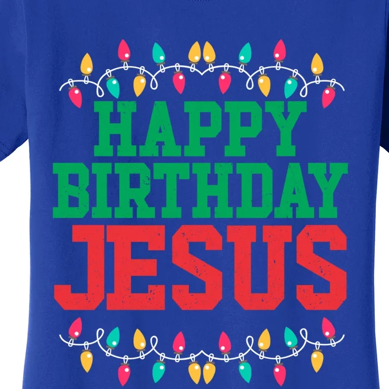 Happy Birthday Jesus Christian Christmas Cute Gift Women's T-Shirt