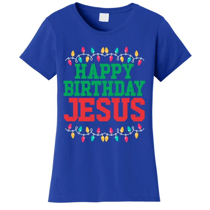 Happy Birthday Jesus Christian Christmas Cute Gift Women's T-Shirt