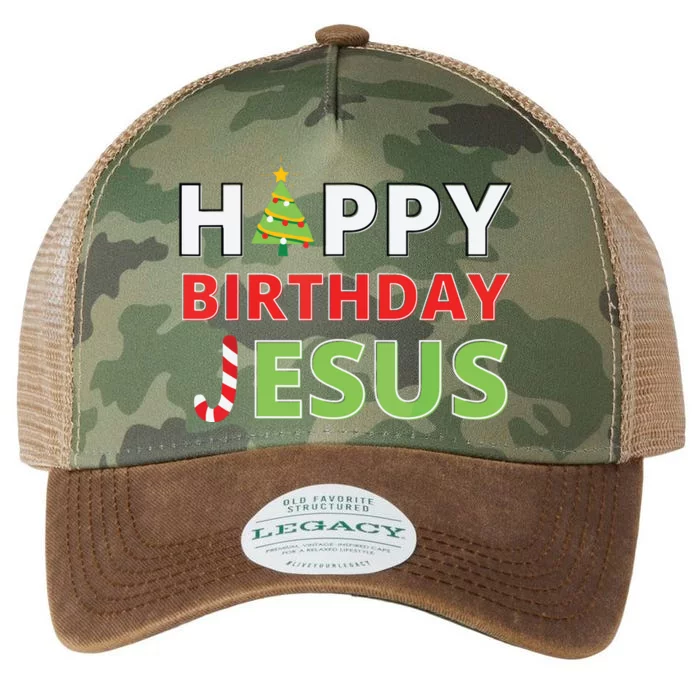 Happy Birthday Jesus Funny Christian Christmas Legacy Tie Dye Trucker Hat