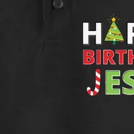 Happy Birthday Jesus Funny Christian Christmas Dry Zone Grid Performance Polo