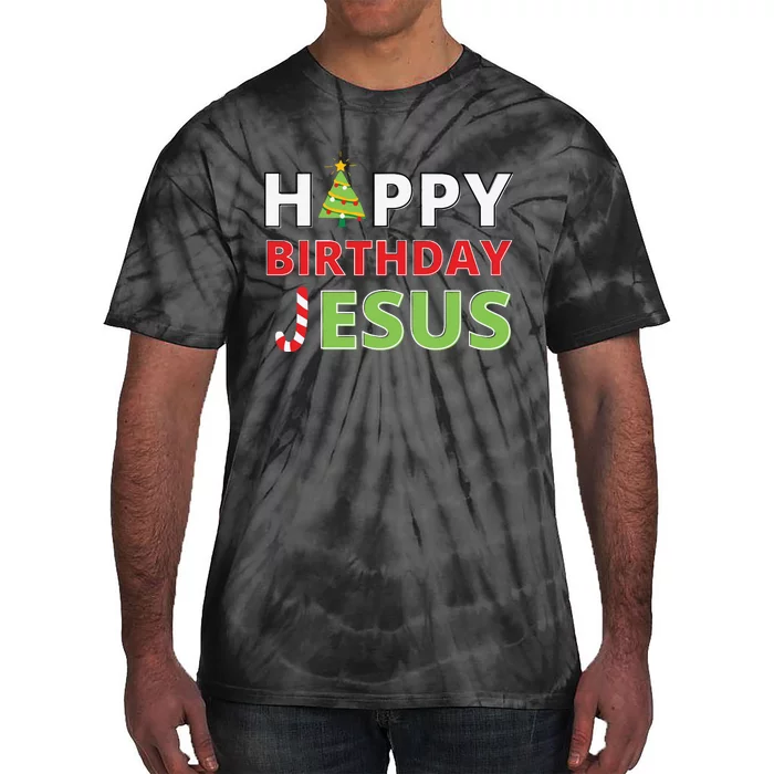 Happy Birthday Jesus Funny Christian Christmas Tie-Dye T-Shirt