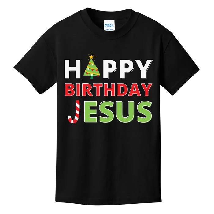 Happy Birthday Jesus Funny Christian Christmas Kids T-Shirt