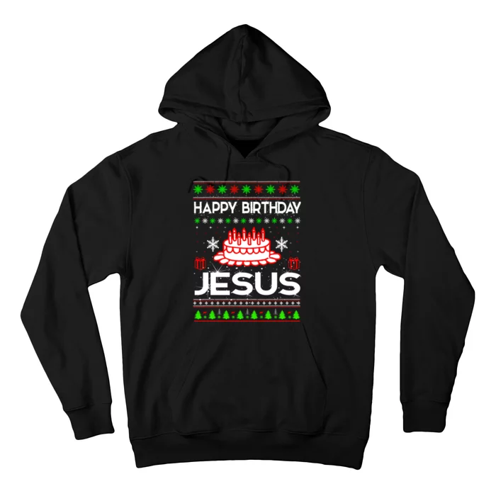 Happy Birthday Jesus Ugly Christmas Hoodie