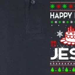 Happy Birthday Jesus Ugly Christmas Softstyle Adult Sport Polo