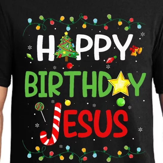 Happy Birthday Jesus Ugly Sweater Christmas Funny Pajama Pajama Set