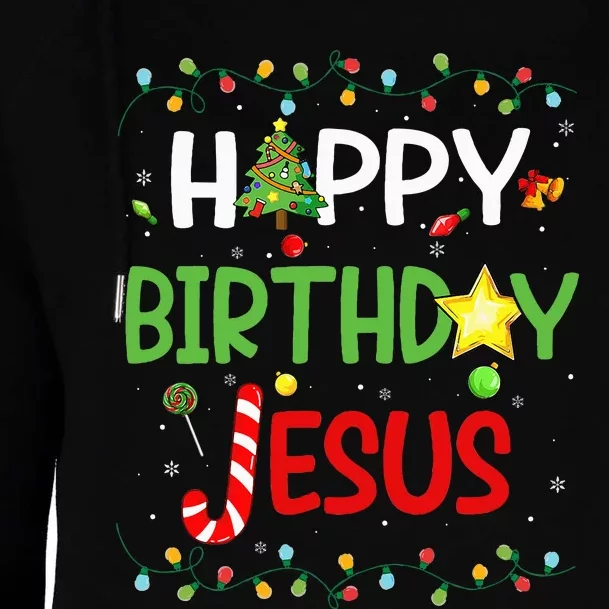 Happy Birthday Jesus Ugly Sweater Christmas Funny Pajama Womens Funnel Neck Pullover Hood