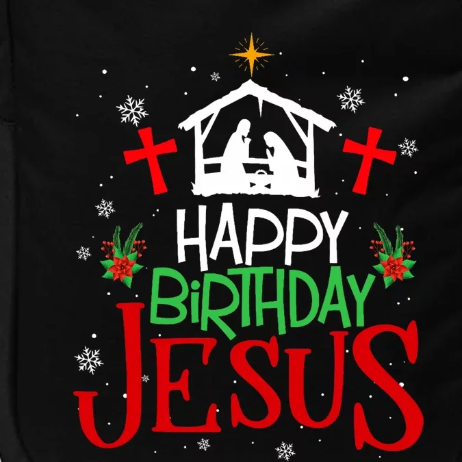 Happy Birthday Jesus Funny Christian Christmas Holiday Gifts Impact Tech Backpack