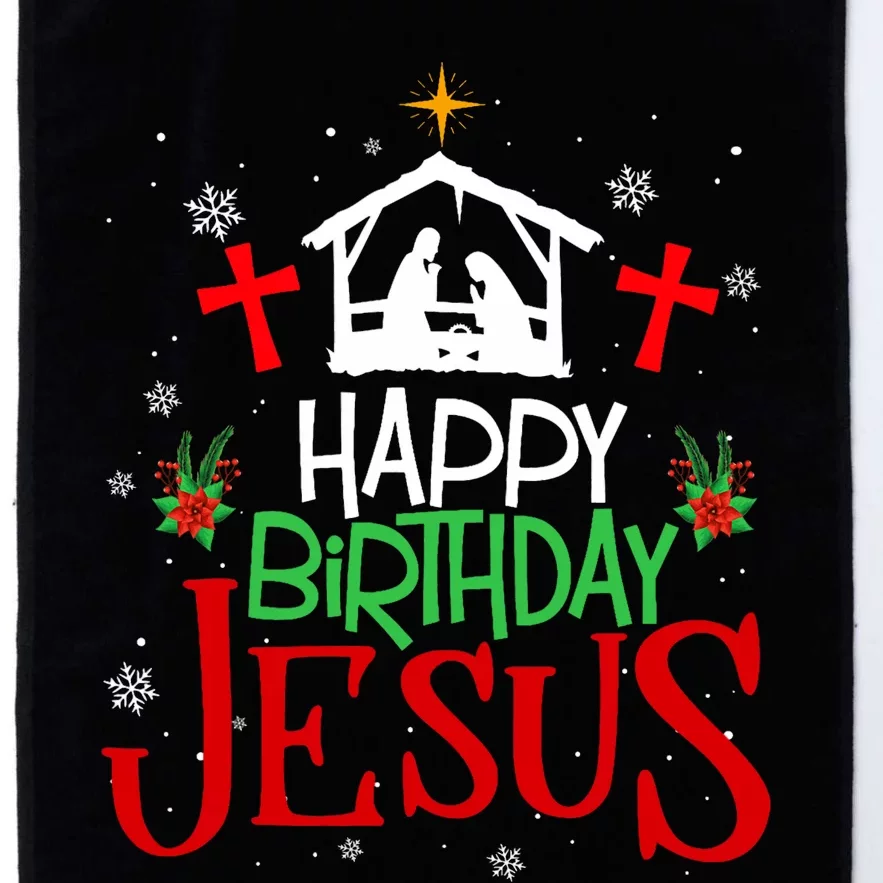 Happy Birthday Jesus Funny Christian Christmas Holiday Gifts Platinum Collection Golf Towel