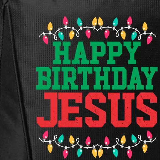 Happy Birthday Jesus Christian Christmas Gift City Backpack