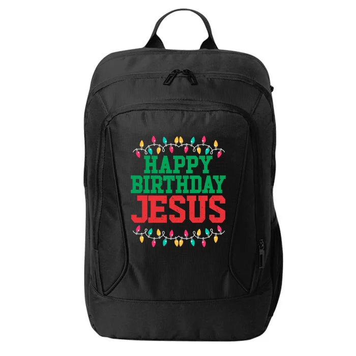 Happy Birthday Jesus Christian Christmas Gift City Backpack