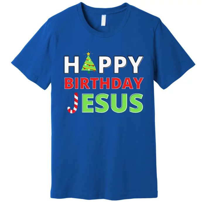 Happy Birthday Jesus Funny Christian Christmas Premium T-Shirt