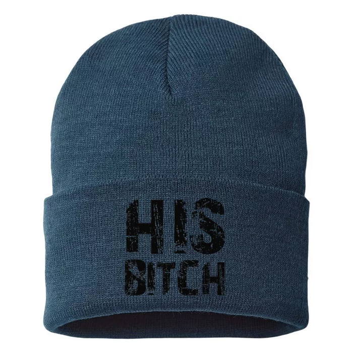 HIS BITCH Kinky Couples Maledom Master Slave Sustainable Knit Beanie